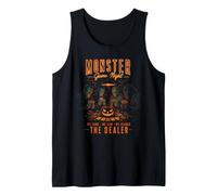 Halloween Monster Game Night The Dealer Cards Camiseta sin Mangas