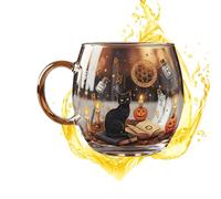 Halloween Mug - Haunted Path Halloween Mug, Haunted House Novelty MugS, HauntedD Path Glass, Beverage Containers Party Supplies For Home Farmhouse Apartment Hotel Counter Restaurant Table