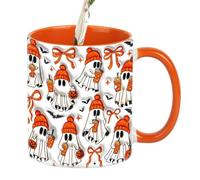 Halloween Mug - Novelty Tea Cup | Ghost Shaped Mugs | 3D Retro Ceramic Ghost Pattern Cups | 350ml Multifunctional Drinking Mugs, Horror Spooky Coffee Gift For Christmas Birthday Hot Cold Ice Water