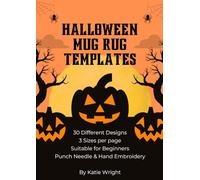 Halloween Mug Rug Patterns & Templates for Punch Needle and Embroidery