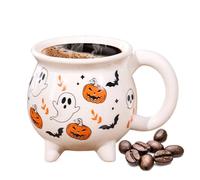 Halloween Mug, Spooky Halloween Ceramic Coffee Cup, Festive Water Drinkware with Themed Design for Trick-or-Treat Display, Kitchen Counter, Restaurant Table, Hotel Buffet, Seasonal Beverage Setup