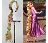 Halloween Mujeres Princesa Rapunzel Peluca Escenario Juego de rol Enredados Rubio largo trenzado peluca de pelo trenzado mujeres Trenzas doradas Trajes