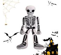 Halloween Muñeco De Peluche | Figura Esqueleto Decorativa Juguete Tierno En Felpa | Cojines Decorativos para Niños Niñas Adultos Y Fotos Temáticas | Decoración Interior Salón Dormitorio Oficina