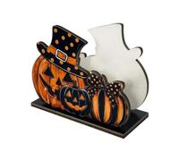 Halloween Napkin Holder - Wooden Pumpkin Tissue Rack | Rustic Table Organiz