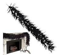 Halloween Negro Péndulo Falso Realista Den Chimenea Gótica Escalera Capa | Péndulo negro Halloween adecuado para granja, sala de estar, dormitorio, fiesta, cocina, exterior, interior y hogar