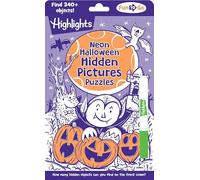 Halloween Neon Hidden Pictures Puzzles: Halloween Puzzle Book for Kids With Neon Hidden Pictures Scenes and Gel Marker, Perfect Halloween Gift and Travel Activity for Ages 69 (Highlights Fun to Go)