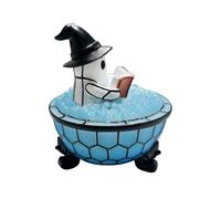 Halloween Night Light, Spooky Ghost Bath Ambient Lamp, 3.94x4.92 Inches Soft Glow & Battery Operated Design, Festive Home Decor Lighting for Table, Bookshelf, Indoor Nursery, Fireplace, Living Room
