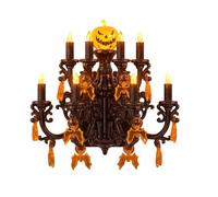 Halloween Nightlight - Retro Gothic Amber, Flickering Socket Lamp, Plug-In