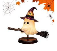 Halloween Nightstand Lamps, USB Powered Ghost On Broom Nightlight