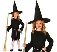 Halloween Niñas Clásico Bruja Disfraz Infantil Negro Brujas Conjunto Fg