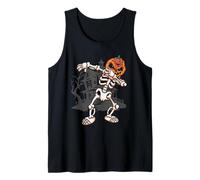 Halloween niños Dabbing Esqueleto Calabaza Miedo Jack O Lantern Camiseta sin Mangas