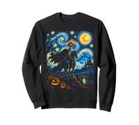 Halloween Noche Estrellada Jinete Calabaza Cabeza Menos gótico Sudadera