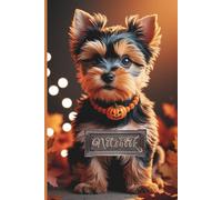 Halloween Notebook 6x9: Lined Journal with 100 Blank Pages | Yorkshire Puppy & Decorative Pumpkin