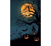 Halloween Notebook: Blank Paper Journal with Black Lines for your Notes : A 100 Page 6 x 9 Inch Halloween Notebook