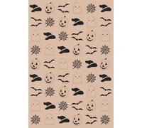 Halloween Notebook (Brown): Cute Original Pattern Design, Lined, 6 x 9 inches, 100 pages