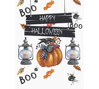 Halloween Notebook For Kids: Halloween Pumpkin Journal -Wide Ruled Paper With 120 Blank Pages Wide Lined -Perfect a Gift for Boys And Girls