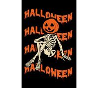 Halloween Notebook: Funny Skeleton Pumpkin | 100 Lined Pages | Spooky Cute 5x8 Notebook for Writing, School, and Everyday Notes
