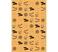 Halloween Notebook (Orange): Cute Original Pattern Design, Lined, 6 x 9 inches, 100 pages