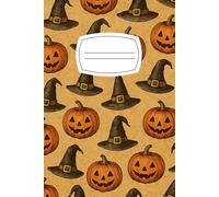 Halloween Notebook | Retro Vintage Pumpkin and Witch Hat Aesthetic Journal | Spooky Cute Lined Notebook 6x9 Inch for Writing, Notes, Journaling & Halloween Lovers