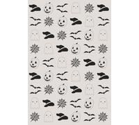 Halloween Notebook (White): Cute Original Pattern Design, Lined, 6 x 9 inches, 100 pages