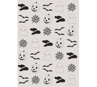 Halloween Notebook (White): Cute Original Pattern Design, Lined, 8.27 x 11.69 inches (A4), 100 pages