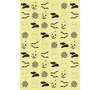 Halloween Notebook (Yellow): Cute Original Pattern Design, Lined, 6 x 9 inches, 100 pages