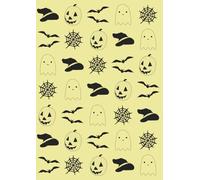Halloween Notebook (Yellow): Cute Original Pattern Design, Lined, 8.27 x 11.69 inches (A4), 100 pages