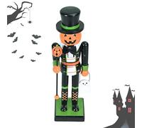 Halloween Nutcracker Estatua - Figuras De Cascanueces De Madera, Figura Decorativa De Halloween Espeluznante | Decoración De Pumpkin Man Skull Mummy Witch Soldier
