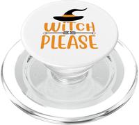 Halloween Ocult Witch Please Meme Edgy Slogan Hat Heart GF PopSockets PopGrip para MagSafe