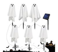 Halloween Outdoor Ghost Stake Lights, Ghost Solar Lights, Solar Powered
