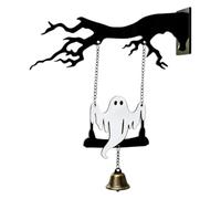 Halloween Outdoor Wind Chimes Spooky - Wooden Halloween Swing Ornament Wind