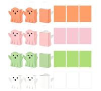 Halloween Paper Bags | 12 Pieces Portable Reusable Paper Ghost Tote