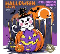 Halloween Party Coloring Book: 50 Cute Spooky Designs for Kids Ages 5 and Up to Color, Create, and Celebrate Halloween