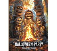 Halloween Party Coloring Book for Adults - Festive Pumpkin Décor, Spooky Drink Recipes and Ghostly Dance Scenes to Ignite Creativity, Relieve Stress & Celebrate the Season
