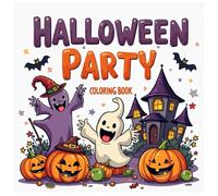Halloween party Coloring Book for Kids: Spooky Fun with Witches, Pumpkins, Ghosts, Bats, and More! Great Party Activity for Boys & Girls Ages 4-8: Spooky Fun Coloring Book for Kids