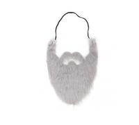 Halloween Party Fake Beard Costume Facial False Beard Male Fake Whisker for Party Supplies GreyYMMR)
