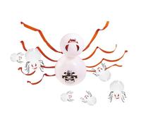 Halloween Party Spider Balloons Kit - Latex Ghost Balloon Set & Spooky | Comprehensive 160g Latex Balloon Set Featuring a 36-Inch Printed Skeleton Balloon, 24-Meter Spider Feet Roll, Small Spiders,