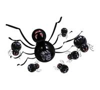 Halloween Party Spider Balloons Kit - Latex Ghost Balloon Set & Spooky | Comprehensive 160g Latex Balloon Set Featuring a 36-Inch Printed Skeleton Balloon, 24-Meter Spider Feet Roll, Small Spiders,