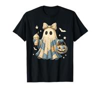 Halloween Patchwork Ghost Coquette Boo Shirt Cute Fall Women Camiseta