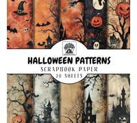 Halloween Patterns Scrapbook Paper: 20 Double-Sided Halloween Pattern Sheets for Scrapbooking, Junk Journals, Card Making, Decoupage, Origami, Paper ... Media (Scrapbook Paper by Somerset Press)