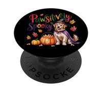 Halloween Pawsitively Spooky Dog Cute Halloween Pet Lover PopSockets PopGrip Adhesivo