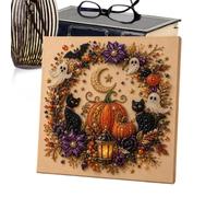 Halloween Pearl Art - Cute 3D Spooky Ghost Wall Hanging, Festive DIY Craft