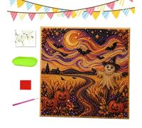 Halloween Pearl Art Kit, Ghost Rhinestone Craft Set, DIY Decor Supplies