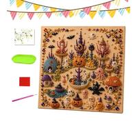 Halloween Pearl Art Kit, Ghost Rhinestone Craft Set, DIY Decor Supplies