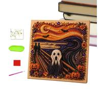 Halloween Pearl Art Kit, Ghost Rhinestone Craft Set, DIY Decor Supplies