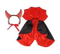 Halloween Pet Cape, Adjustable Vampire Cat Cloak, Colorful Pet Cape with Horn, Creative Holiday Costumes, Pet Costumes for Carnival, Masquerade Pet Outfit, Spooky Pet Attire, Cute Cat Cloak Disfraz, F