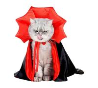 Halloween Pet Vampire Cape Red Black Bat Cloak Polyester Cat Dog Costume 36x54cm Reversible Funny Party Outfit For Small Pets Cosplay Decoration