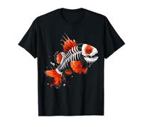 Halloween Pez Payaso Esqueleto Pintura Animal Halloween Camiseta