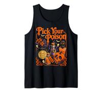 Halloween Pick Your Poison Funny Wizard Vintage Halloween Camiseta sin Mangas