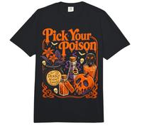 Halloween Pick Your Poison Funny Wizard Vintage Halloween Comfort Colors Adult Heavyweight T-Shirt